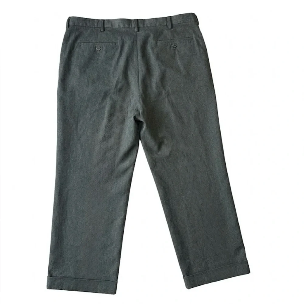 Dockers Relaxed Fit Gray Dress Pants 40x29 Cuffed Classic Business Casual